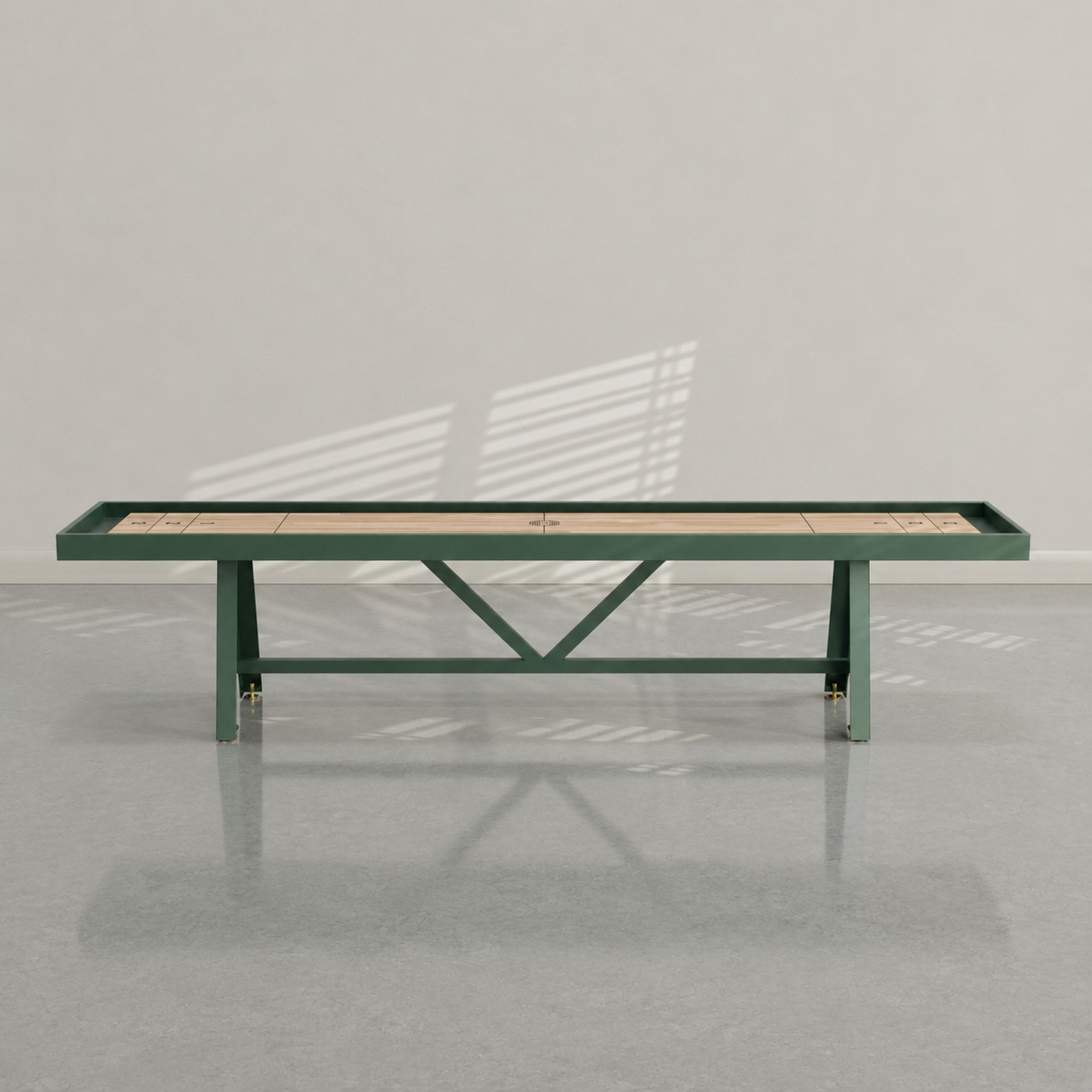Green A-Frame Shuffleboard Table