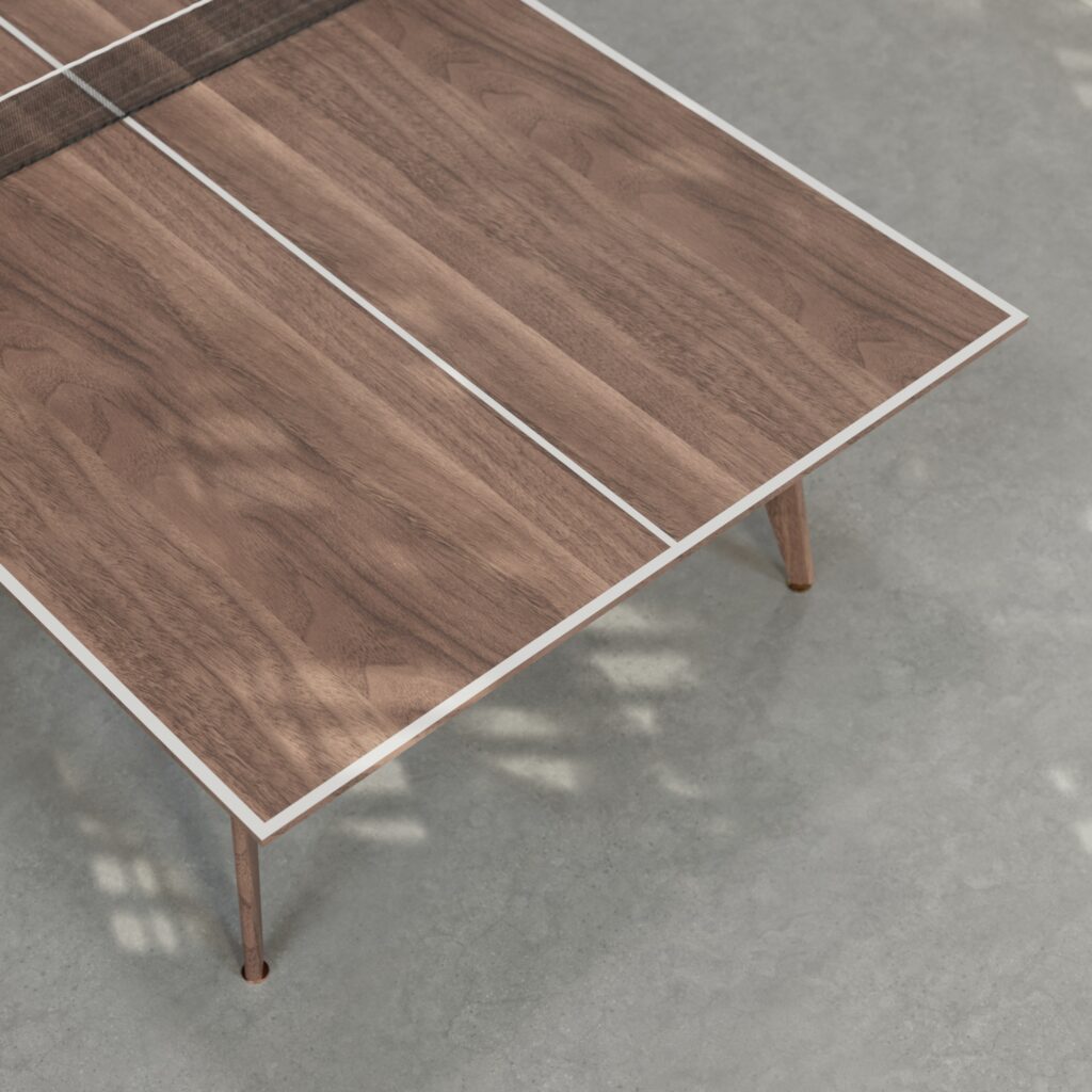 Featherlight Ping Pong Table in Natural Walnut