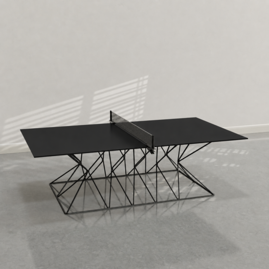 Outdoor Hourglass Ping Pong Table