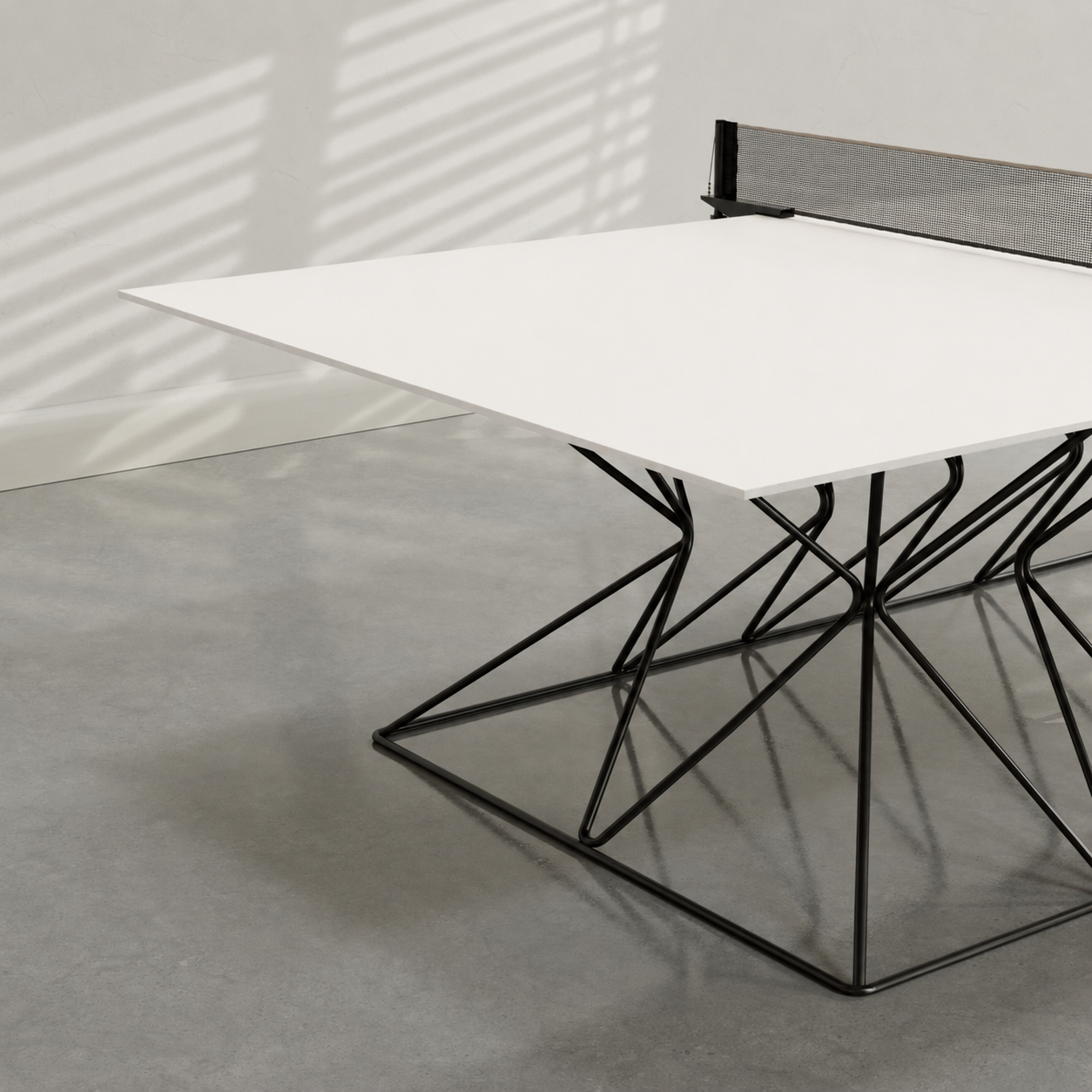 Outdoor Hourglass Ping Pong Table - Image 5